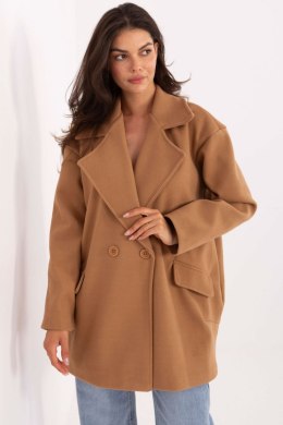 Płaszcz Damski Model IT-PL-A9582.86 Camel - Rue Paris
