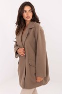 Płaszcz Damski Model IT-PL-A9582.86 Dark Beige - Rue Paris