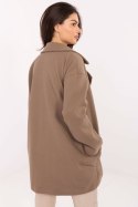 Płaszcz Damski Model IT-PL-A9582.86 Dark Beige - Rue Paris