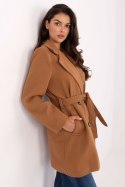 Płaszcz Damski Model IT-PL-A9590.85 Camel - Rue Paris