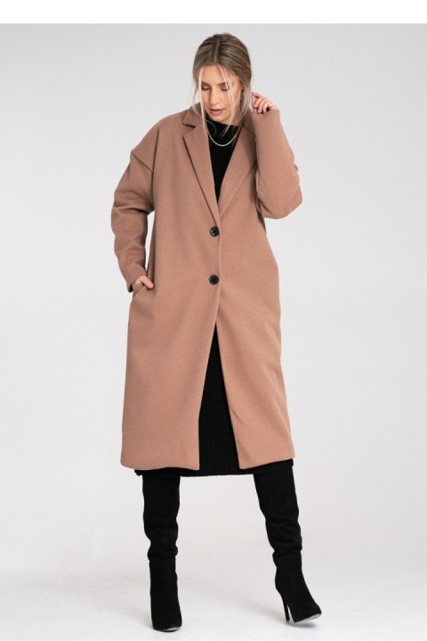 Płaszcz Damski Model M1111 Beige - Figl Płaszcz Damski Model M1111 Beige - Figl