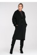 Płaszcz Damski Model M1111 Black - Figl Płaszcz Damski Model M1111 Black - Figl