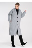 Płaszcz Damski Model M1111 Grey - Figl Płaszcz Damski Model M1111 Grey - Figl