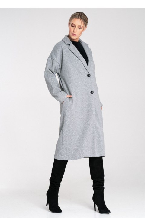 Płaszcz Damski Model M1111 Grey - Figl Płaszcz Damski Model M1111 Grey - Figl