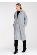 Płaszcz Damski Model M1111 Grey - Figl Płaszcz Damski Model M1111 Grey - Figl