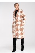 Płaszcz Damski Model M1112 Beige - Figl Płaszcz Damski Model M1112 Beige - Figl