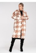 Płaszcz Damski Model M1112 Beige - Figl Płaszcz Damski Model M1112 Beige - Figl
