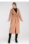 Płaszcz Damski Model M1114 Beige - Figl Płaszcz Damski Model M1114 Beige - Figl