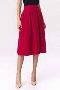 Spódnica Rozkloszowana czerwona spódnica midi SP74 Red - Nife