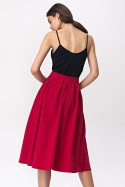Spódnica Rozkloszowana czerwona spódnica midi SP74 Red - Nife