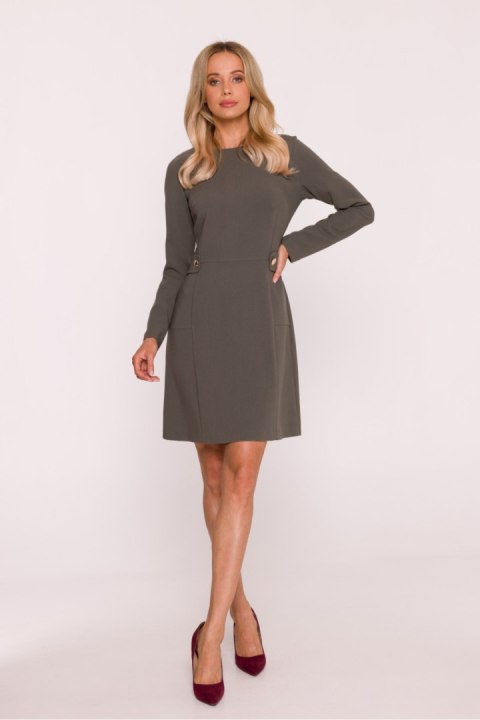 Sukienka Model S419 Khaki - Stylove Sukienka Model S419 Khaki - Stylove