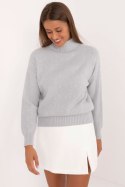 Sweter Damski Model AT-SW-2339.54 Light Grey - AT Sweter Damski Model AT-SW-2339.54 Light Grey - AT