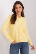 Sweter Damski Model AT-SW-2346-2.99P Light Yellow - AT Sweter Damski Model AT-SW-2346-2.99P Light Yellow - AT