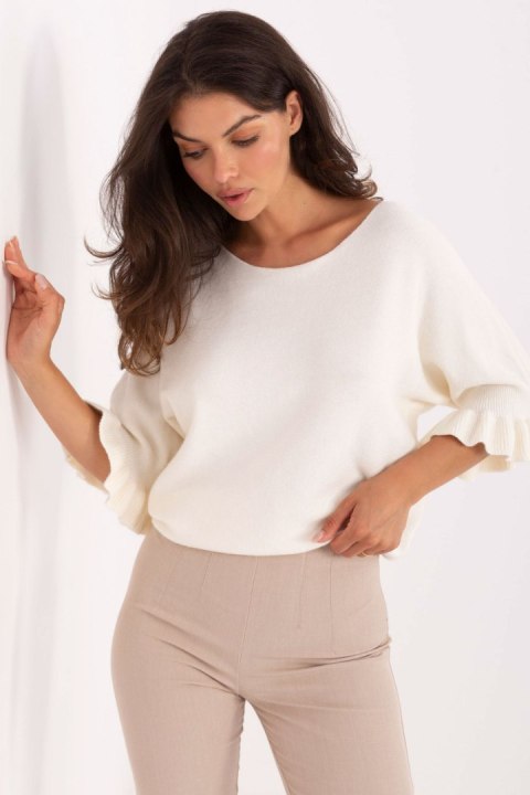 Sweter Damski Model IT-SW-99244.65 Ecru - Italy Moda Sweter Damski Model IT-SW-99244.65 Ecru - Italy Moda