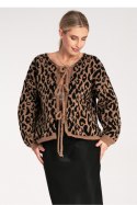 Sweter Damski Model M1094 Black/Beige - Figl Sweter Damski Model M1094 Black/Beige - Figl