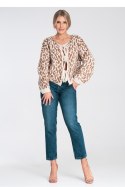 Sweter Damski Model M1094 White/Beige - Figl Sweter Damski Model M1094 White/Beige - Figl