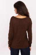 Sweter Damski Model MI-SW-1606.96 Dark Brown - Italy Moda Sweter Damski Model MI-SW-1606.96 Dark Brown - Italy Moda