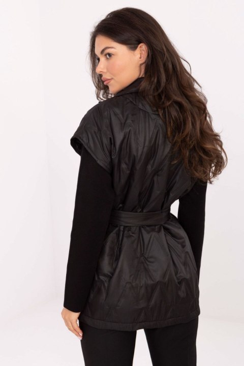 Kamizelka Model IT-KZ-FL9603.87 Black - Rue Paris Kamizelka Model IT-KZ-FL9603.87 Black - Rue Paris