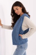Kamizelka Model IT-KZ-FL9622.29P Blue - Rue Paris Kamizelka Model IT-KZ-FL9622.29P Blue - Rue Paris