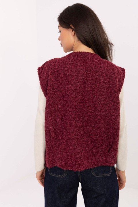Kamizelka Model IT-KZ-FL9622.29P Bordo - Rue Paris Kamizelka Model IT-KZ-FL9622.29P Bordo - Rue Paris