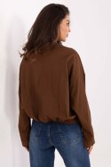 Koszula Damska Model IT-KS-FL9273.86 Brown - Rue Paris Koszula Damska Model IT-KS-FL9273.86 Brown - Rue Paris