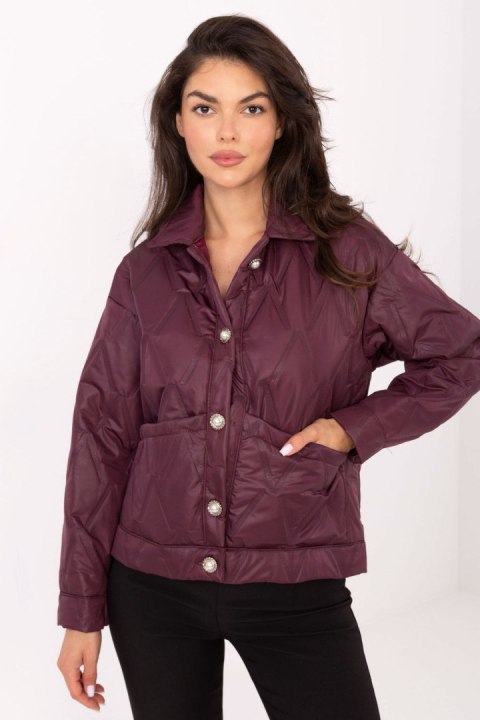 Kurtka Damska Model IT-KR-FL9626.77 Bordo - Rue Paris Kurtka Damska Model IT-KR-FL9626.77 Bordo - Rue Paris