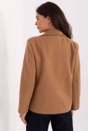 Płaszcz Damski Model IT-KR-FL9559.02P Camel - Rue Paris Płaszcz Damski Model IT-KR-FL9559.02P Camel - Rue Paris