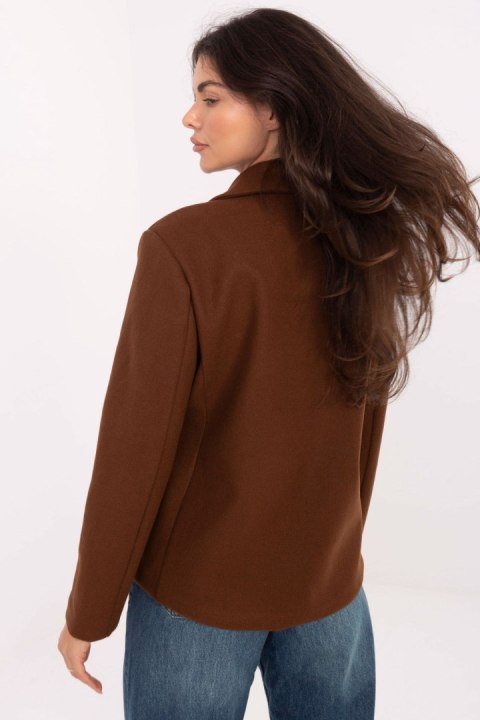 Płaszcz Damski Model IT-KR-FL9559.02P Light Brown - Rue Paris Płaszcz Damski Model IT-KR-FL9559.02P Light Brown - Rue Paris