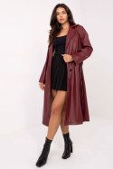 Płaszcz Damski Model IT-PL-A8393.81 Bordo - Rue Paris Płaszcz Damski Model IT-PL-A8393.81 Bordo - Rue Paris