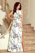 Sukienka Model 191-6 Roses/Birds - Numoco Sukienka Model 191-6 Roses/Birds - Numoco