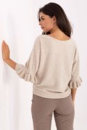Sweter Damski Model IT-SW-99244.65 Beige - Italy Moda Sweter Damski Model IT-SW-99244.65 Beige - Italy Moda