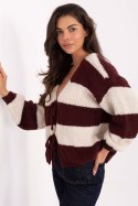 Sweter Damski Model MI-SW-0109.79 Bordo - Rue Paris Sweter Damski Model MI-SW-0109.79 Bordo - Rue Paris