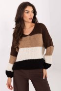 Sweter Damski Model MI-SW-0409.85 Brown - Rue Paris Sweter Damski Model MI-SW-0409.85 Brown - Rue Paris