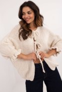 Sweter Damski Model MI-SW-2911.91 Light Beige - Italy Moda Sweter Damski Model MI-SW-2911.91 Light Beige - Italy Moda