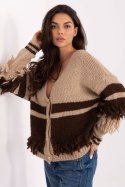 Sweter Damski Model MI-SW-3211.31 Beige - Italy Moda Sweter Damski Model MI-SW-3211.31 Beige - Italy Moda