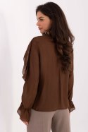 Koszula Damska Model MI-BZ-27427.96 Brown - Rue Paris Koszula Damska Model MI-BZ-27427.96 Brown - Rue Paris