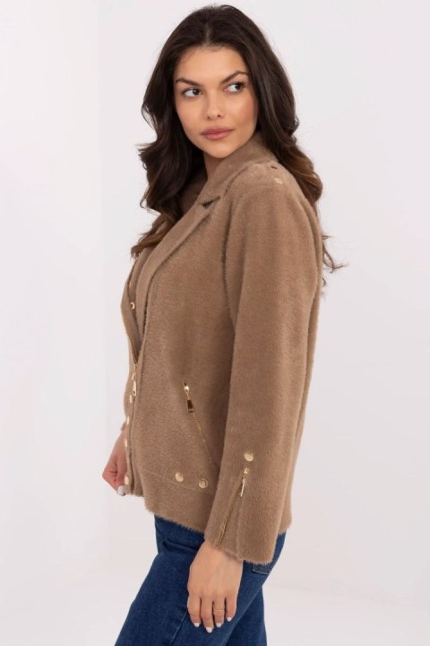 Kurtka Damska Model MBM-KR-L176.87 Dark Beige - MBM Kurtka Damska Model MBM-KR-L176.87 Dark Beige - MBM