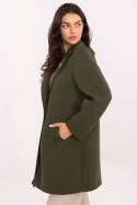 Płaszcz Damski Model IT-PL-FL8153.60 Khaki - Rue Paris Płaszcz Damski Model IT-PL-FL8153.60 Khaki - Rue Paris