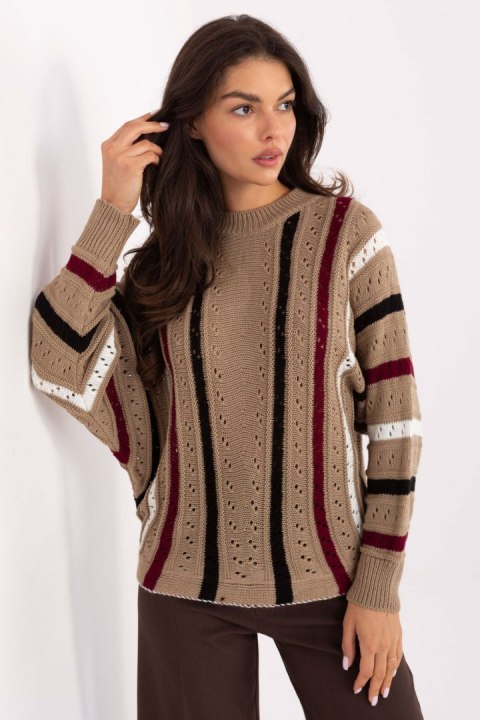 Sweter Damski Model IT-SW-93115.13 Beige - Factory Price Sweter Damski Model IT-SW-93115.13 Beige - Factory Price