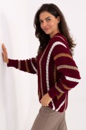 Sweter Damski Model IT-SW-93115.13 Bordo - Factory Price Sweter Damski Model IT-SW-93115.13 Bordo - Factory Price