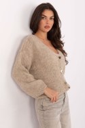 Sweter Damski Model MI-SW-0309.89 Beige - Rue Paris Sweter Damski Model MI-SW-0309.89 Beige - Rue Paris