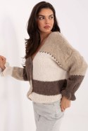 Sweter Damski Model MI-SW-0903.87 Beige - Rue Paris Sweter Damski Model MI-SW-0903.87 Beige - Rue Paris