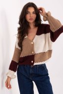 Sweter Damski Model MI-SW-0903.87 Bordo - Rue Paris Sweter Damski Model MI-SW-0903.87 Bordo - Rue Paris