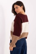 Sweter Damski Model MI-SW-0903.87 Bordo - Rue Paris Sweter Damski Model MI-SW-0903.87 Bordo - Rue Paris