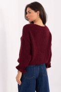 Sweter Damski Model MI-SW-2912.10X Bordo - Italy Moda Sweter Damski Model MI-SW-2912.10X Bordo - Italy Moda