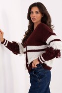 Sweter Damski Model MI-SW-3211.31 Bordo - Italy Moda Sweter Damski Model MI-SW-3211.31 Bordo - Italy Moda