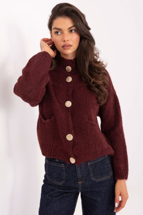 Sweter Damski Model MI-SW-WM218.02 Bordo - Italy Moda Sweter Damski Model MI-SW-WM218.02 Bordo - Italy Moda
