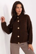 Sweter Damski Model MI-SW-WM218.02 Dark Brown - Italy Moda Sweter Damski Model MI-SW-WM218.02 Dark Brown - Italy Moda