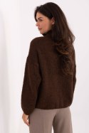 Sweter Damski Model MI-SW-WM218.02 Dark Brown - Italy Moda Sweter Damski Model MI-SW-WM218.02 Dark Brown - Italy Moda