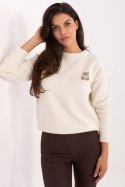 Sweter Damski Model PM-SW-SC39.36 Light Beige - Factory Price Sweter Damski Model PM-SW-SC39.36 Light Beige - Factory Price